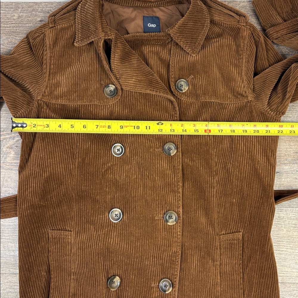 GAP Corduroy Belted Trench Coat – Women’s XL – Brown - Picture 9 of 11